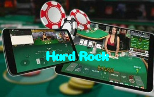 Hard Rock casino presented on mobile device in Pakistan with slots and live games